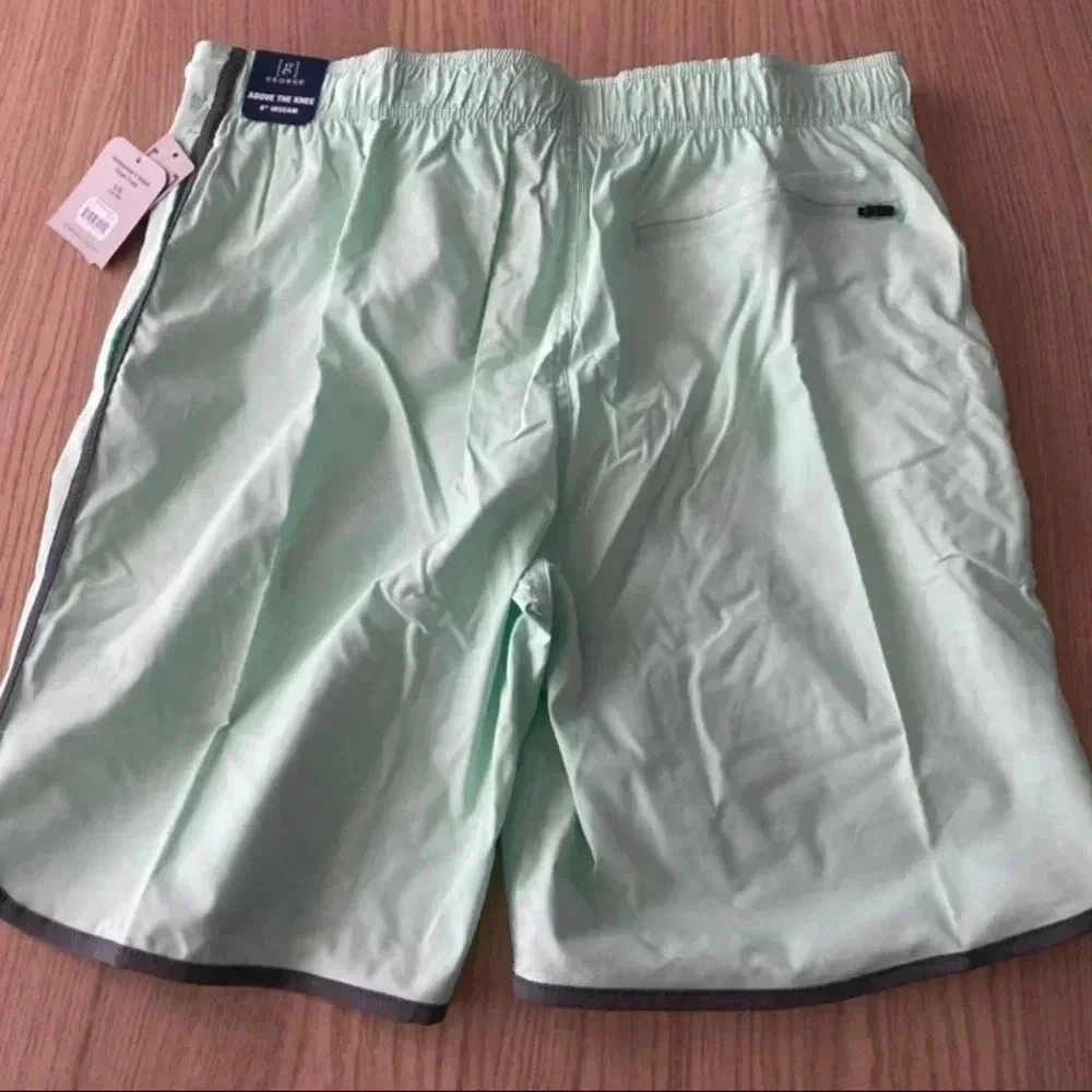 George Mens Mist Mint Green Swim Trunks L — image 3 of 8